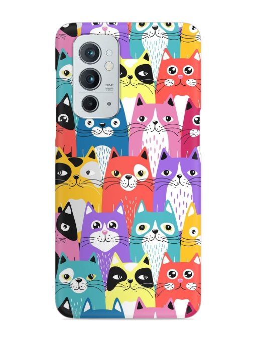 Funny Cartoon Cats Snap Case for Oneplus 9RT (5G) Zapvi