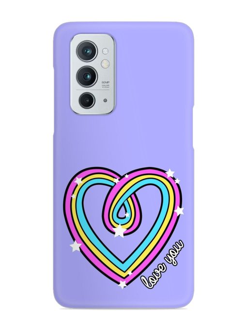 Colorful Rainbow Heart Snap Case for Oneplus 9RT (5G)