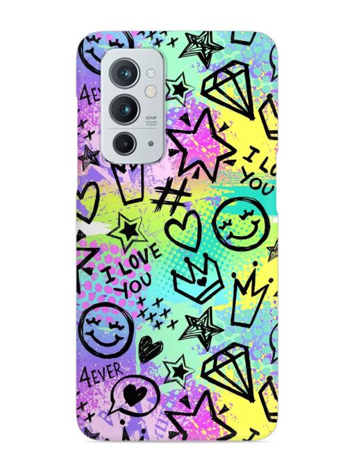 Bright Seamless Pattern Snap Case for Oneplus 9RT (5G) Zapvi