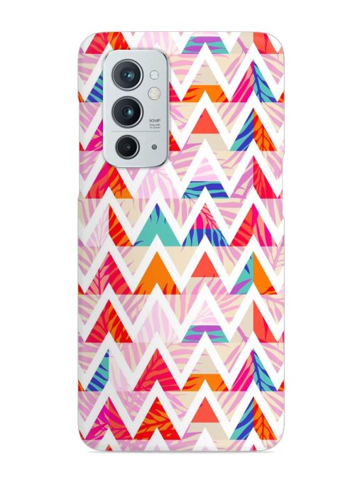 Abstract Triangle Background Snap Case for Oneplus 9RT (5G) Zapvi