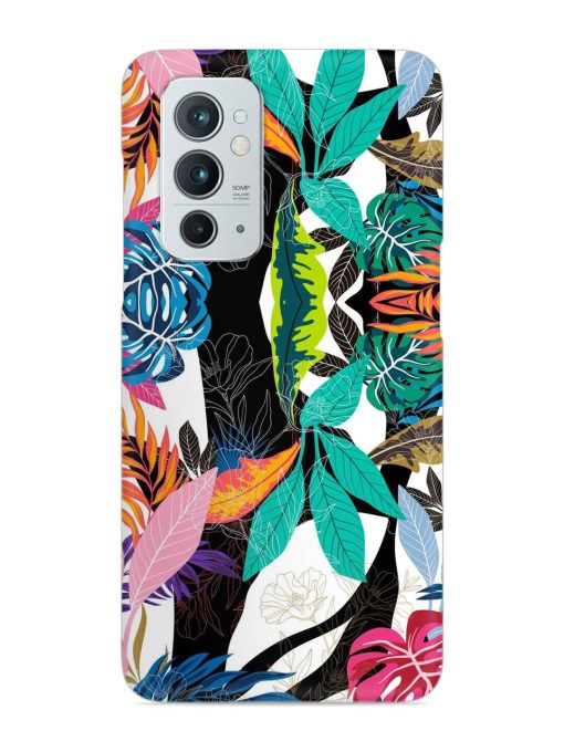 Floral Pattern Bright Snap Case for Oneplus 9RT (5G)