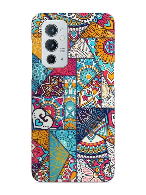 Patchwork Pattern Vintage Snap Case for Oneplus 9RT (5G) Zapvi