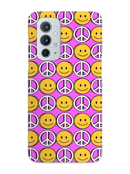 Smiley Face Peace Snap Case for Oneplus 9RT (5G) Zapvi