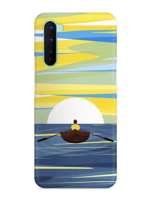 Rowing Person Ferry Paddle Snap Case for Oneplus Nord Zapvi