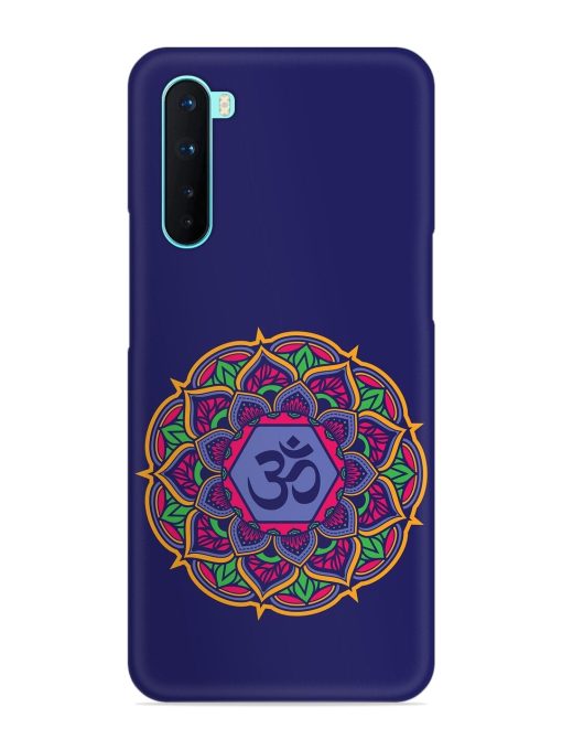 Om Mandala Art Blue Snap Case for Oneplus Nord Zapvi