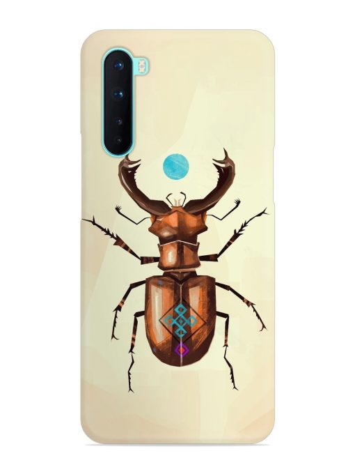 Stag Beetle Vector Snap Case for Oneplus Nord Zapvi