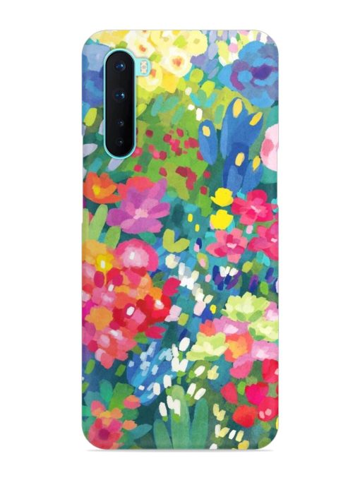 Watercolor Flower Art Snap Case for Oneplus Nord Zapvi