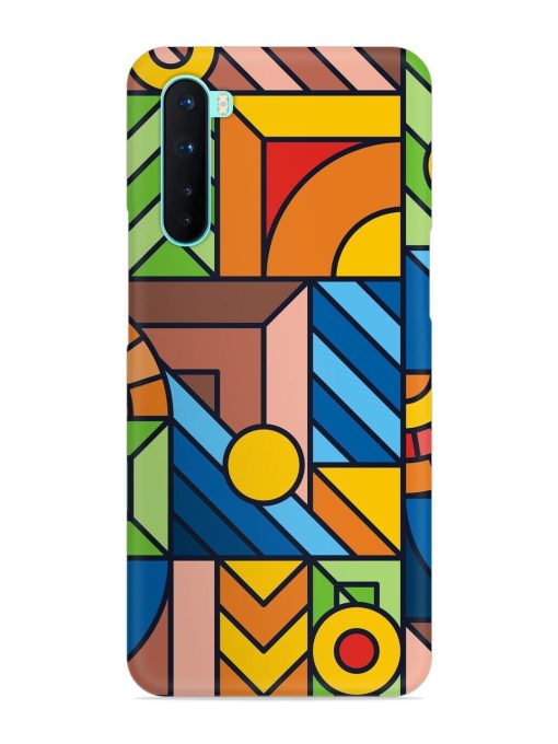 Colorful Geometric Snap Case for Oneplus Nord Zapvi