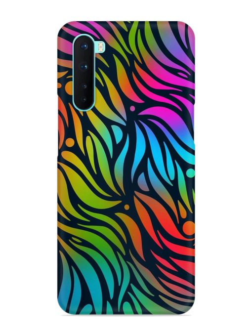 Abstract Leaf Design Snap Case for Oneplus Nord Zapvi