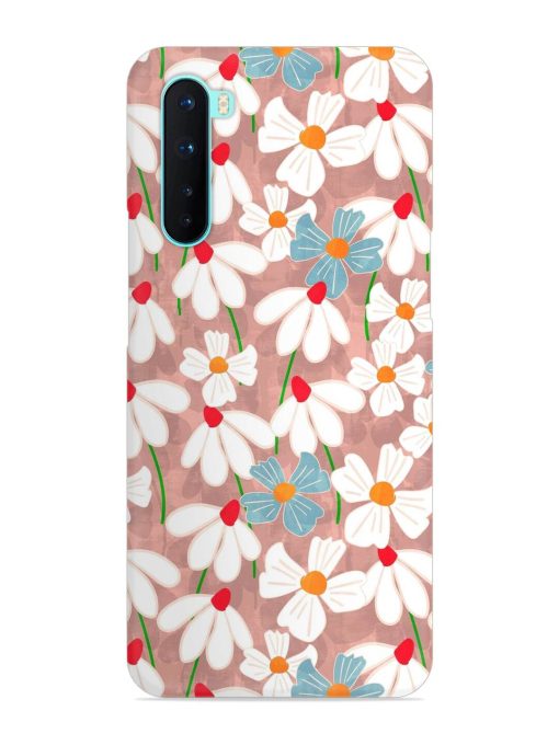 Abstract Petal Flowers Snap Case for Oneplus Nord Zapvi