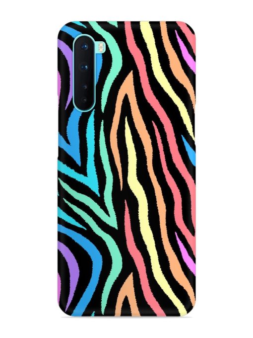 Colorful Abstract Zebra Snap Case for Oneplus Nord Zapvi