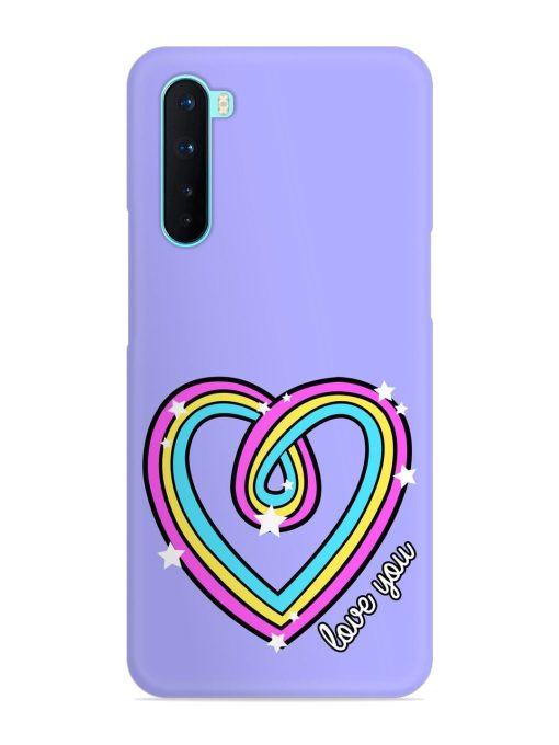 Colorful Rainbow Heart Snap Case for Oneplus Nord Zapvi