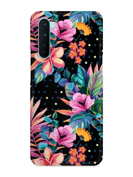 Seamless Floral Pattern Snap Case for Oneplus Nord Zapvi