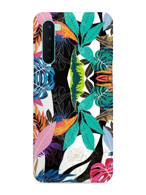 Floral Pattern Bright Snap Case for Oneplus Nord