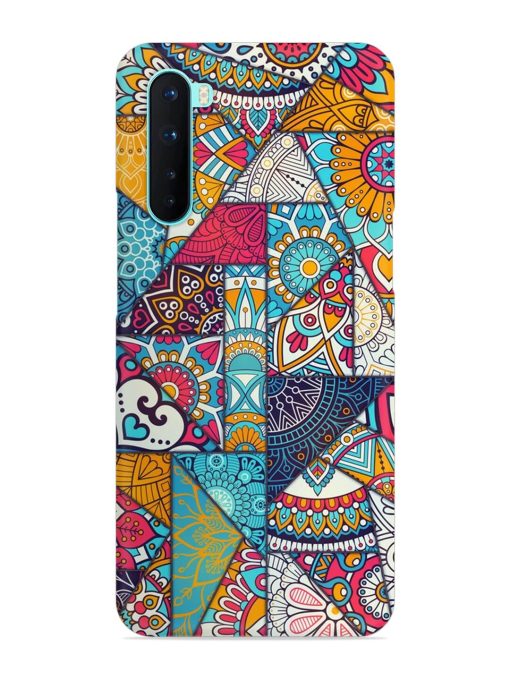 Patchwork Pattern Vintage Snap Case for Oneplus Nord Zapvi