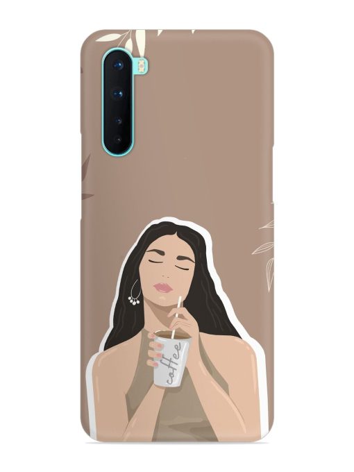 Girl With Coffee Snap Case for Oneplus Nord Zapvi