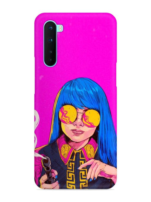 Aesthetic Anime Girl Snap Case for Oneplus Nord Zapvi