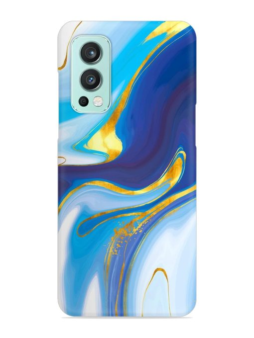 Watercolor Background With Golden Foil Snap Case for Oneplus Nord 2 (5G)