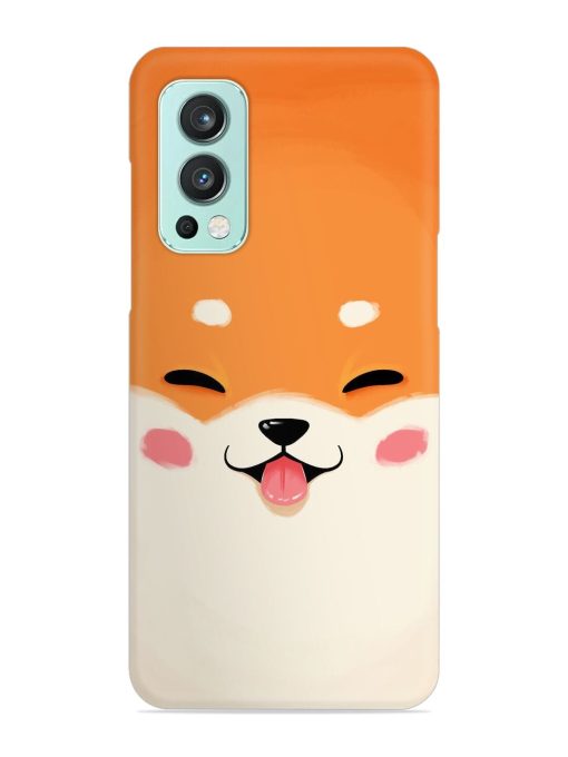 Cute Dog Face Vector Snap Case for Oneplus Nord 2 (5G) Zapvi