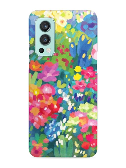 Watercolor Flower Art Snap Case for Oneplus Nord 2 (5G) Zapvi