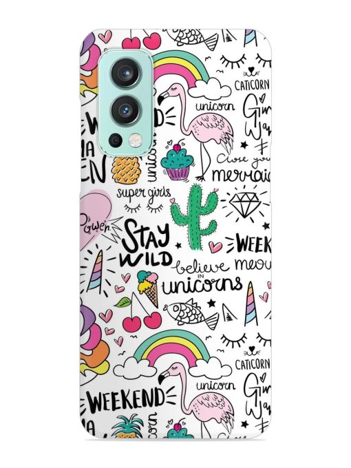 Unicorn Ice Cream Snap Case for Oneplus Nord 2 (5G) Zapvi