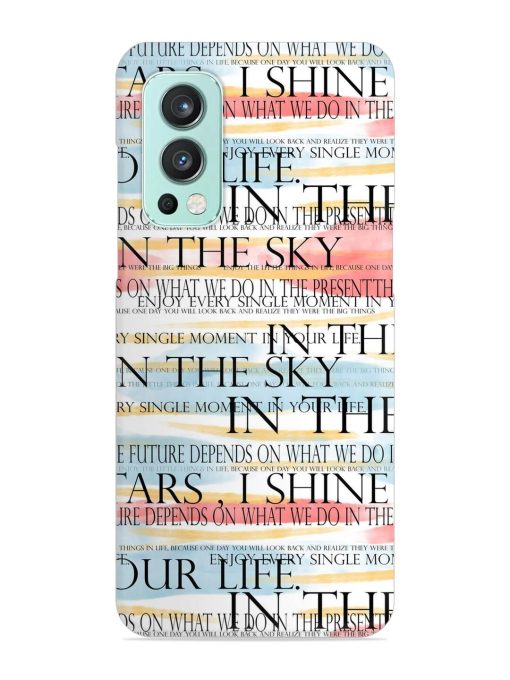 Seamless Slogans Pattern Snap Case for Oneplus Nord 2 (5G) Zapvi