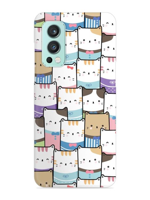 Cute Adorable Cat Snap Case for Oneplus Nord 2 (5G) Zapvi