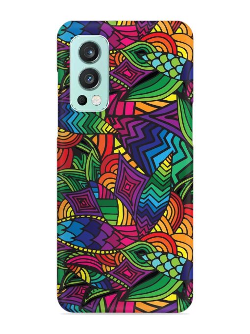 Abstract Multicolor Seamless Snap Case for Oneplus Nord 2 (5G) Zapvi