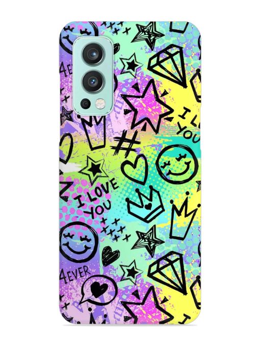 Bright Seamless Pattern Snap Case for Oneplus Nord 2 (5G) Zapvi