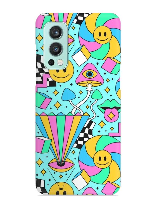 Trippy Rainbow 60S Snap Case for Oneplus Nord 2 (5G) Zapvi