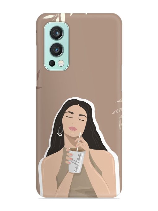 Girl With Coffee Snap Case for Oneplus Nord 2 (5G)