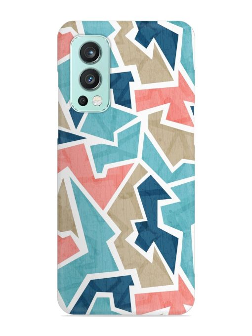 Vintage Geometric Triangle Snap Case for Oneplus Nord 2 (5G) Zapvi