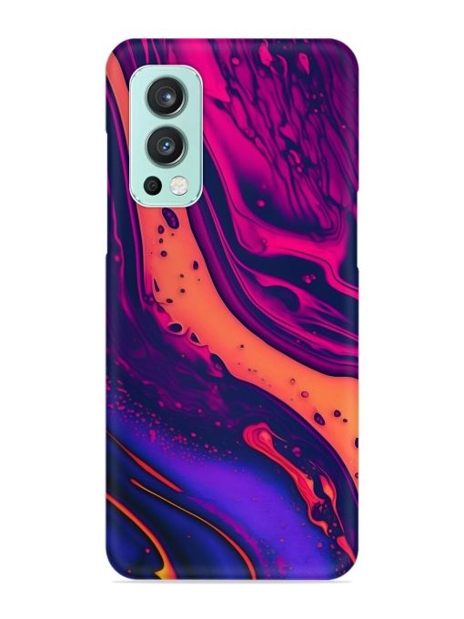 Fluid Blue Pink Art Snap Case for Oneplus Nord 2 (5G)