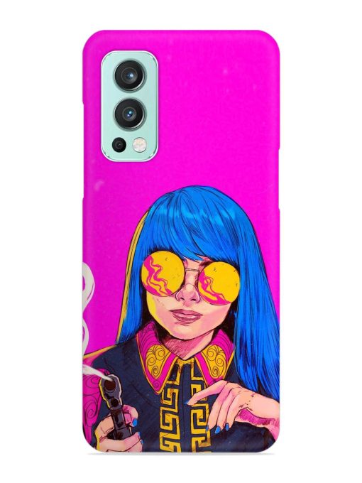 Aesthetic Anime Girl Snap Case for Oneplus Nord 2 (5G)