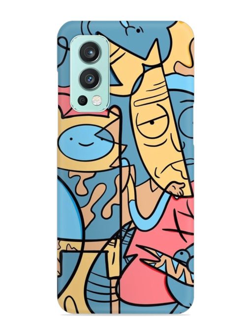 Silly Face Doodle Snap Case for Oneplus Nord 2 (5G) Zapvi