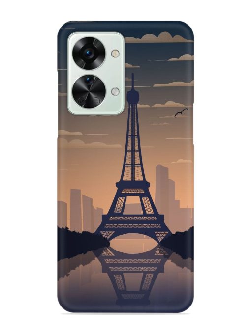 France Paris Eiffel Tower Gradient Snap Case for Oneplus Nord 2T (5G) Zapvi