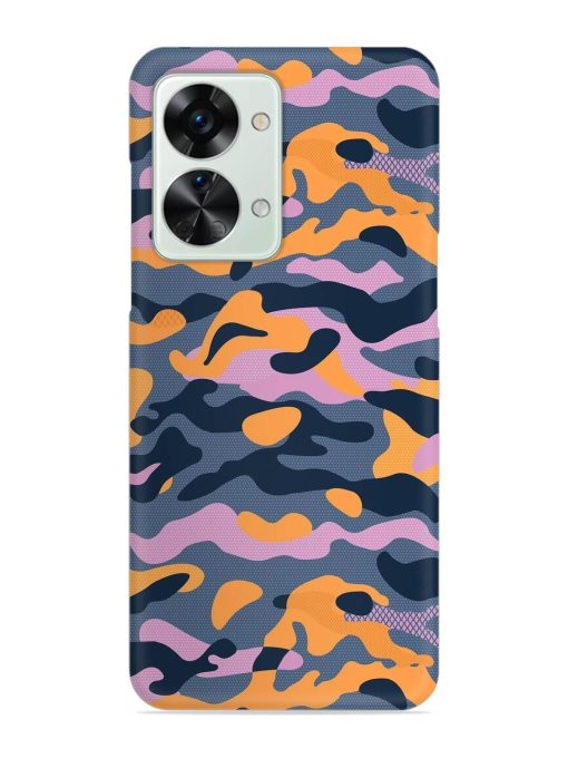 Camouflage Army Military English Orange Art Snap Case for Oneplus Nord 2T (5G) Zapvi