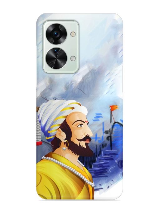 Shivaji Maharaj Color Paint Art Snap Case for Oneplus Nord 2T (5G) Zapvi