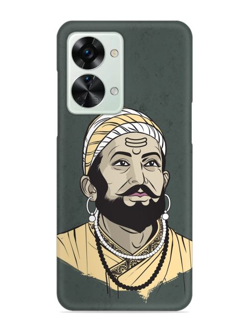 Shivaji Maharaj Vector Art Snap Case for Oneplus Nord 2T (5G) Zapvi