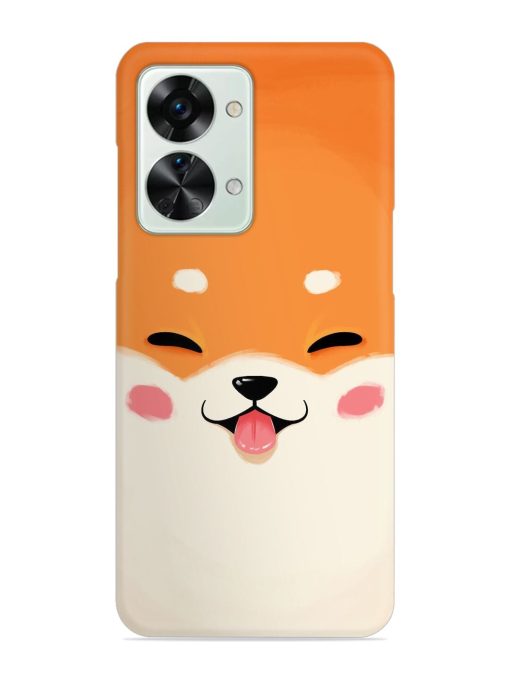 Cute Dog Face Vector Snap Case for Oneplus Nord 2T (5G) Zapvi