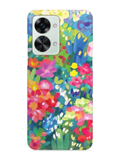 Watercolor Flower Art Snap Case for Oneplus Nord 2T (5G) Zapvi