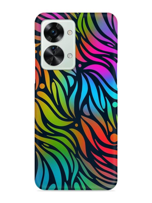 Abstract Leaf Design Snap Case for Oneplus Nord 2T (5G) Zapvi