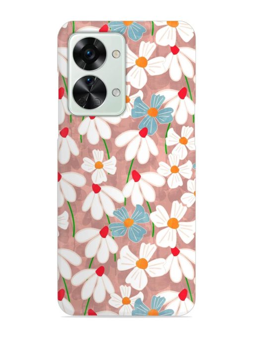 Abstract Petal Flowers Snap Case for Oneplus Nord 2T (5G) Zapvi