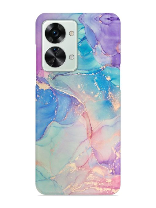 Alcohol Ink Colors Snap Case for Oneplus Nord 2T (5G) Zapvi