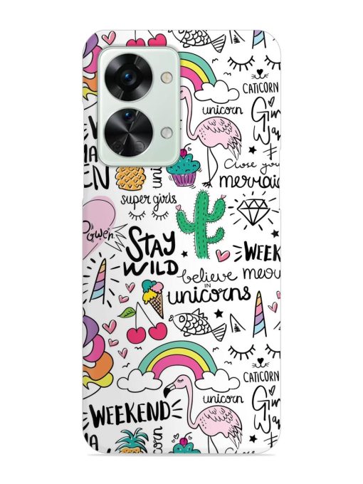 Unicorn Ice Cream Snap Case for Oneplus Nord 2T (5G) Zapvi