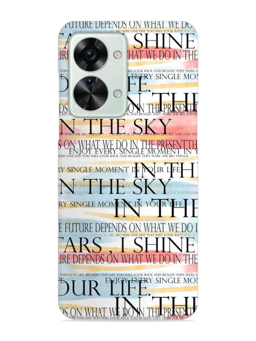 Seamless Slogans Pattern Snap Case for Oneplus Nord 2T (5G) Zapvi