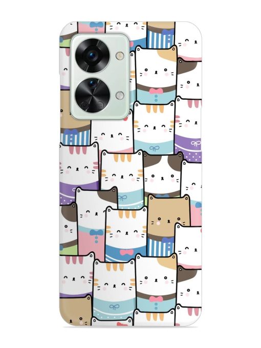 Cute Adorable Cat Snap Case for Oneplus Nord 2T (5G) Zapvi