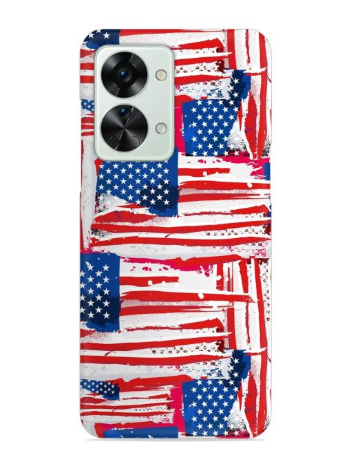 Usa Flag Seamless Snap Case for Oneplus Nord 2T (5G) Zapvi