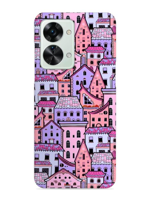 Seamless Pattern Houses Snap Case for Oneplus Nord 2T (5G) Zapvi