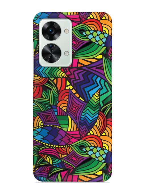 Abstract Multicolor Seamless Snap Case for Oneplus Nord 2T (5G) Zapvi